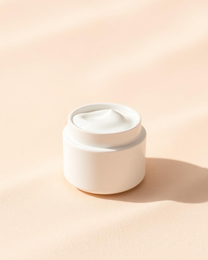White ceramic jar of Daphie Dewy Barrier Cream